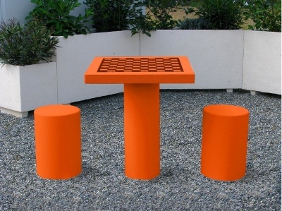 Table de jeux d'échecs et dames